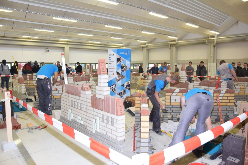 Die Maurerhalle bei den Deutsche Meisterschaften 2017 in den Bauberufen