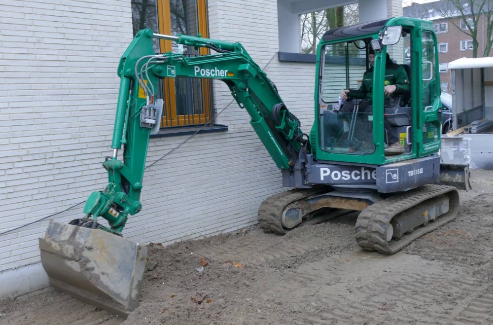 Takeuchi Hüllkreisbagger TB 138 FR von Poscher Galabau