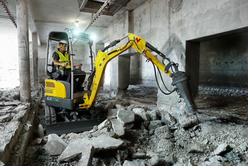 Wacker Neuson EZ17e vollelektrischer und akkubetriebener Minibagger