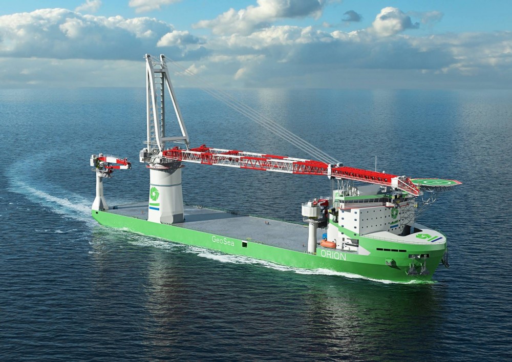 Der Offshore-Kran HLC 295000 wird einmal Windparks installieren und Offshore-Anlagen rückbauen