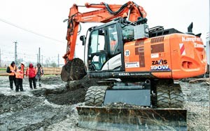 Mehr Informationen zu "Hitachi-Mobilbagger Zaxis ZX190W"