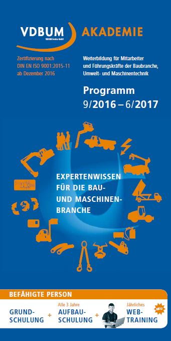VDBUM Akademie 2016/17 Programm